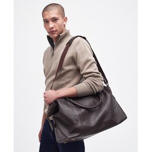 Barbour Leather Medium Travel Explorer Bag