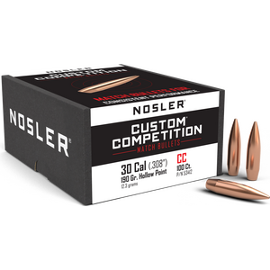 Nosler 30 Cal 190gr Custom Competition HPBT (100 ct.)