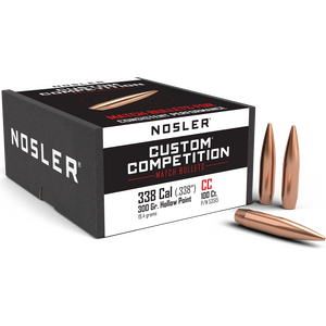 Nosler 338 Cal 300gr Custom Competition HPBT (100 ct.)