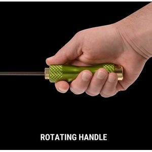 Breakthrough Carbon Fiber Cleaning Rod with Rotating, Ergonomic Aluminum Handle (5mm) - 39" / 100 cm length