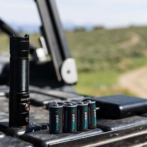 Pale Blue CR123 Rechargeable Batteries 4-Pack