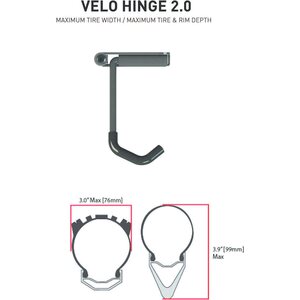 Feedback Sports Velo Hinge 2.0 Pivoting Wall Hook