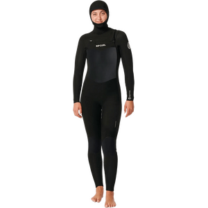 Rip Curl Dawn Patrol 5/4 Chest Zip Hooded Wetsuit Womens