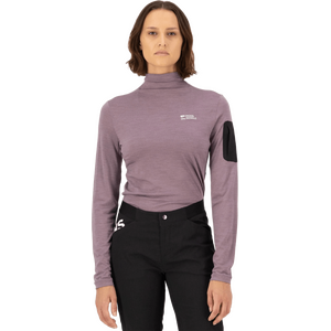 Mons Royale Diversion Merino Mock Neck Long Sleeve Womens