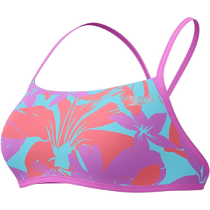 Speedo Allover Digital Cross Back Crop Top