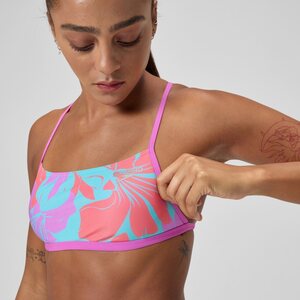Speedo Allover Digital Cross Back Crop Top
