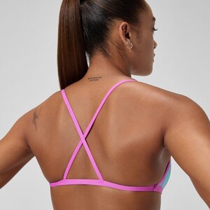Speedo Allover Digital Cross Back Crop Top