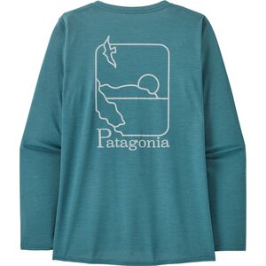 Patagonia Long-Sleeved Cap Cool Daily Graphic Shirt - Waters Womens