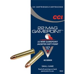 CCI .22 WMR Game Point SGB 50 pcs