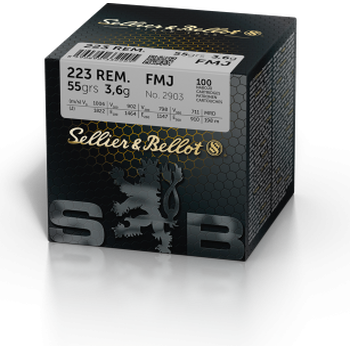 Sellier & Bellot .223 Rem FMJ 100 kpl 3,6g 55gr bulk