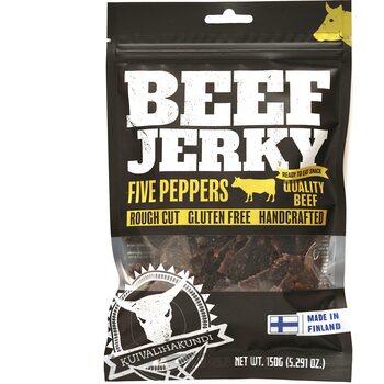 Kuivalihakundi Beef Jerky Five Peppers 150g