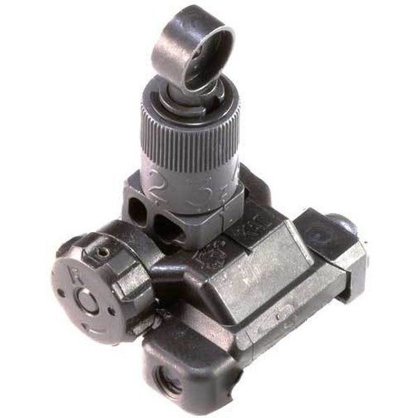 KAC Folding Micro Rear Sight, 200-600 Meter Adjustable