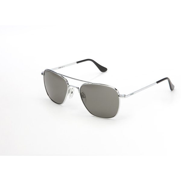 Randolph Aviator 52mm Bright Chrome Gray Polarized Glass Skull (AF23434)