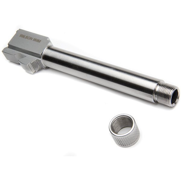 Wilson Combat Match Grade Barrel, 9mm, Glock 19, 4.72" Threaded 1/2-28, SS