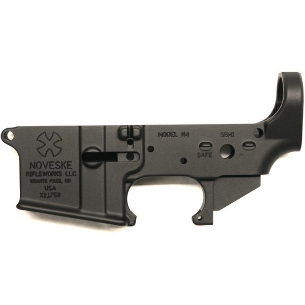 Noveske Receiver, Lower, Gen 1, Stripped, N4, BLK, Anodized, With Set Screw