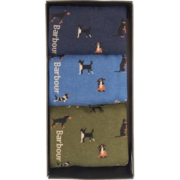 Barbour Dog Motif Sock Gift Box
