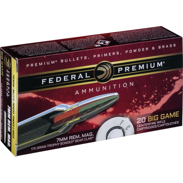 Federal 7 mm Rem Mag Trophy Bonded Bear Claw 11,4g 20buc