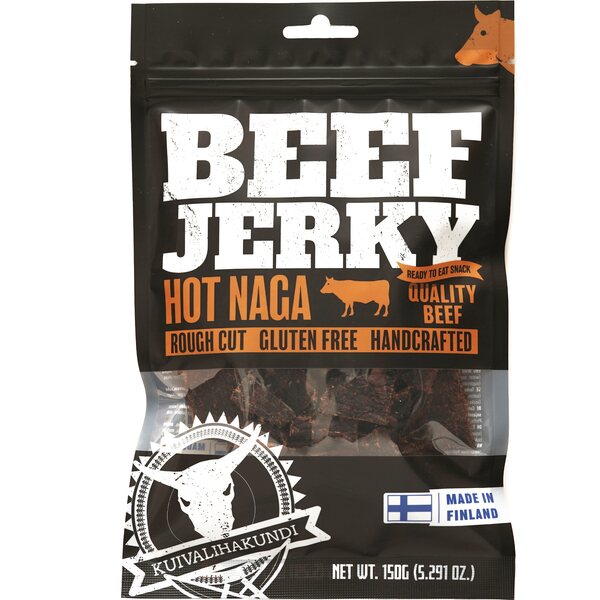 Kuivalihakundi Beef Jerky Hot Naga 150g