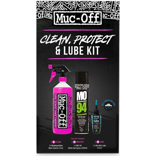 Muc-Off Wash, Protect And Wet Lube Kit