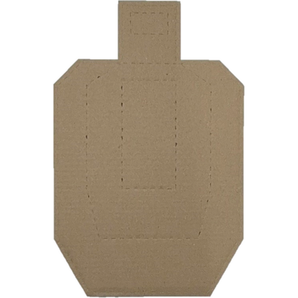 Cardboard Metric Target Tan/White