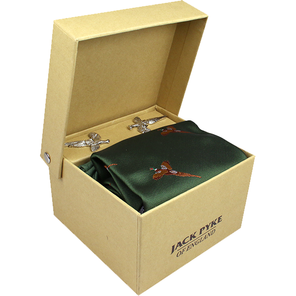 Jack Pyke Cufflinks Tie And Hanky Gift Set